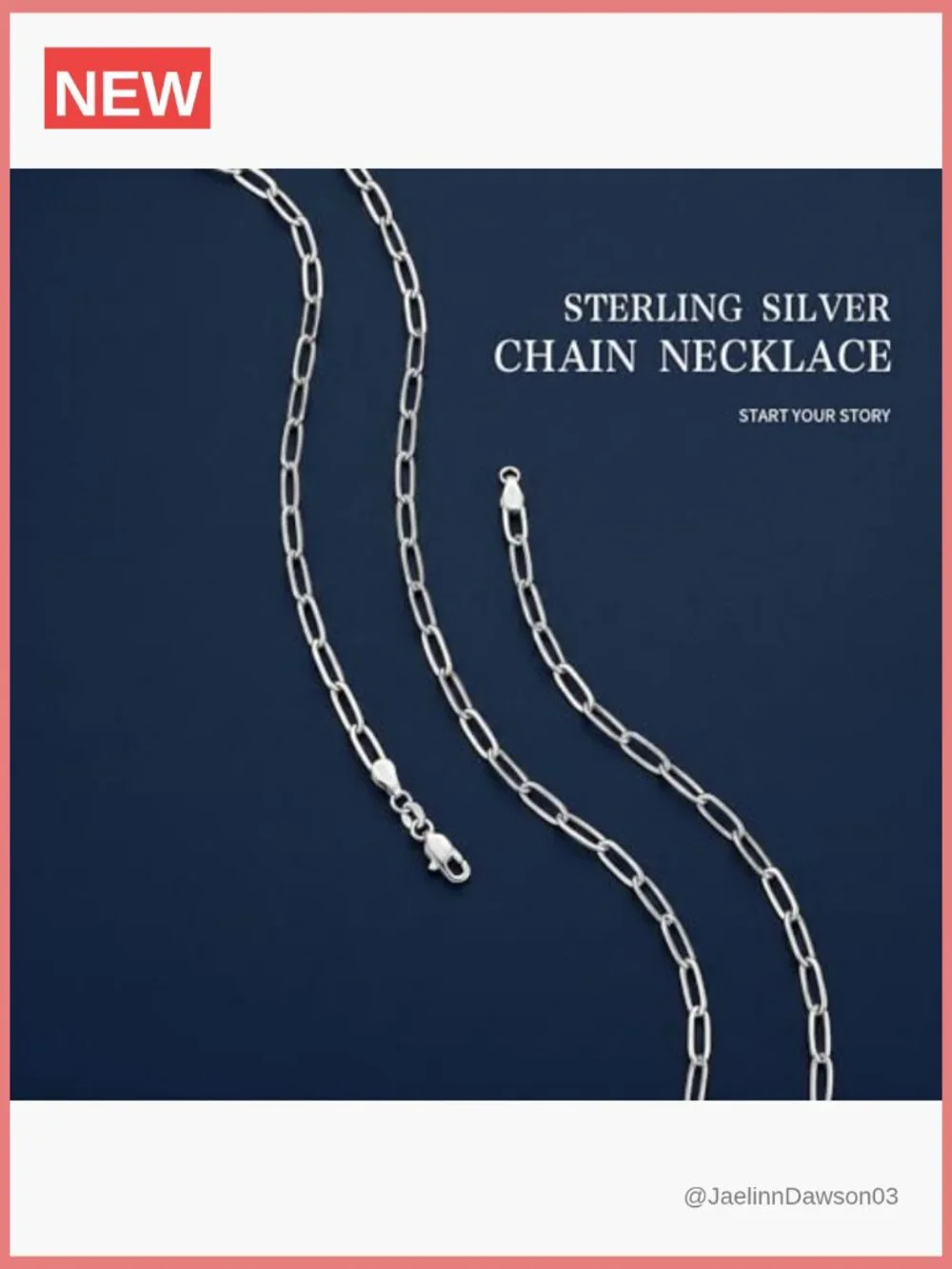 925 Sterling Silver Paperclip Chain Necklace 16-22 Inch